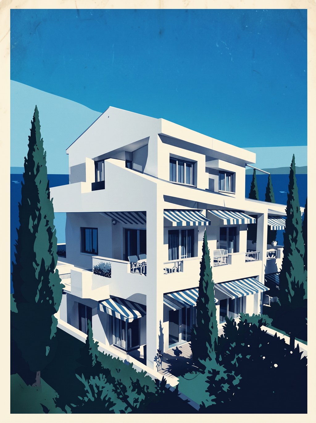 Hotel Adriatic — a sunlit coastal hotel facade