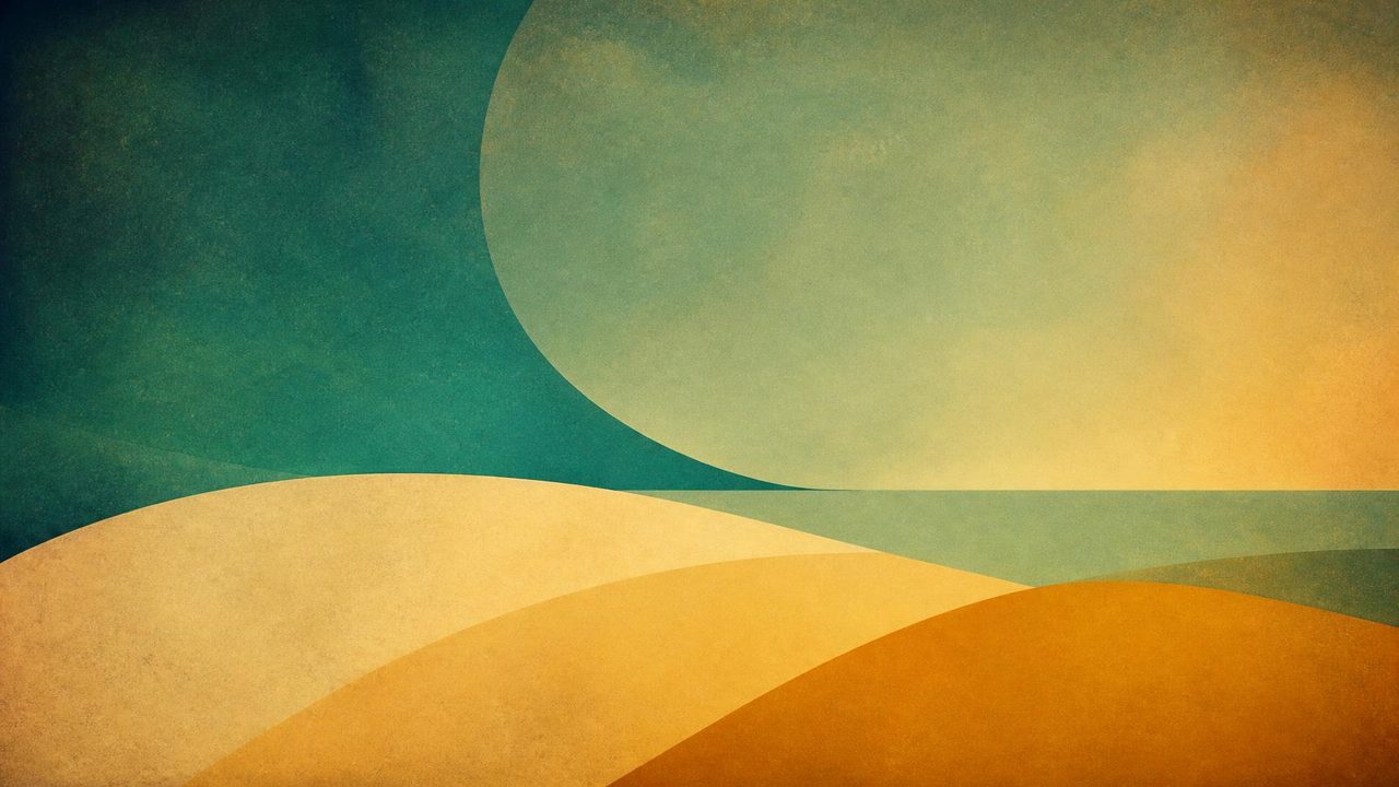 Teal Curve — vintage gradient wallpapers for desktop