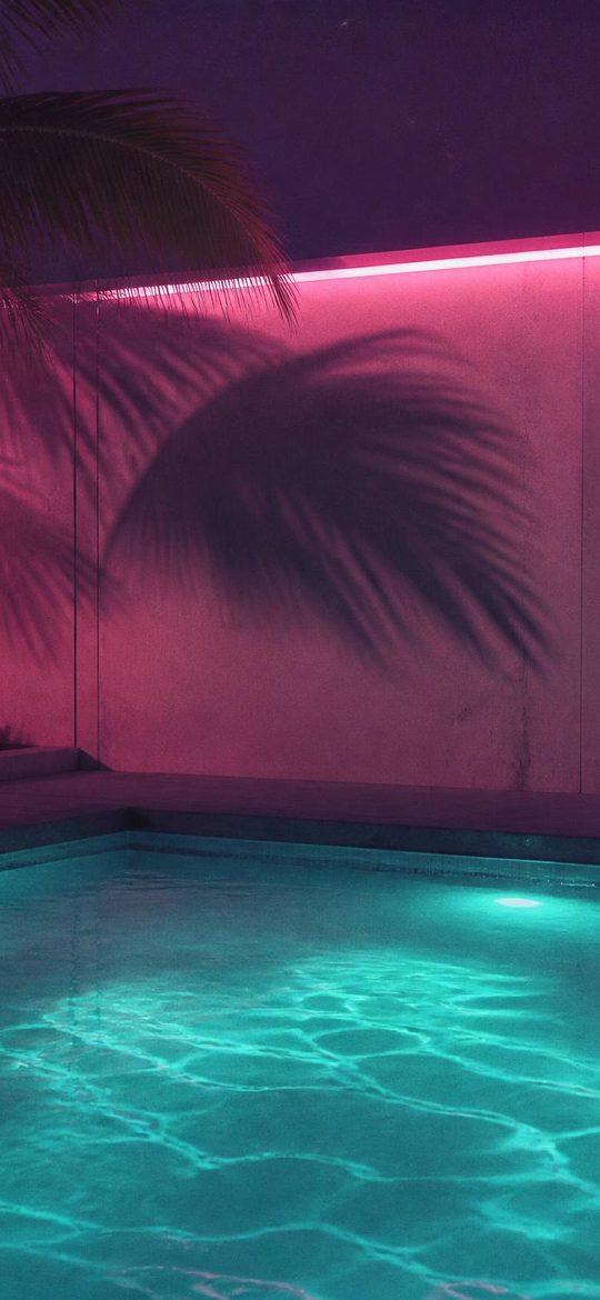 Night Pool — phone wallpaper
